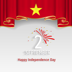 Vietnam national day vector. Vietnam independence day.