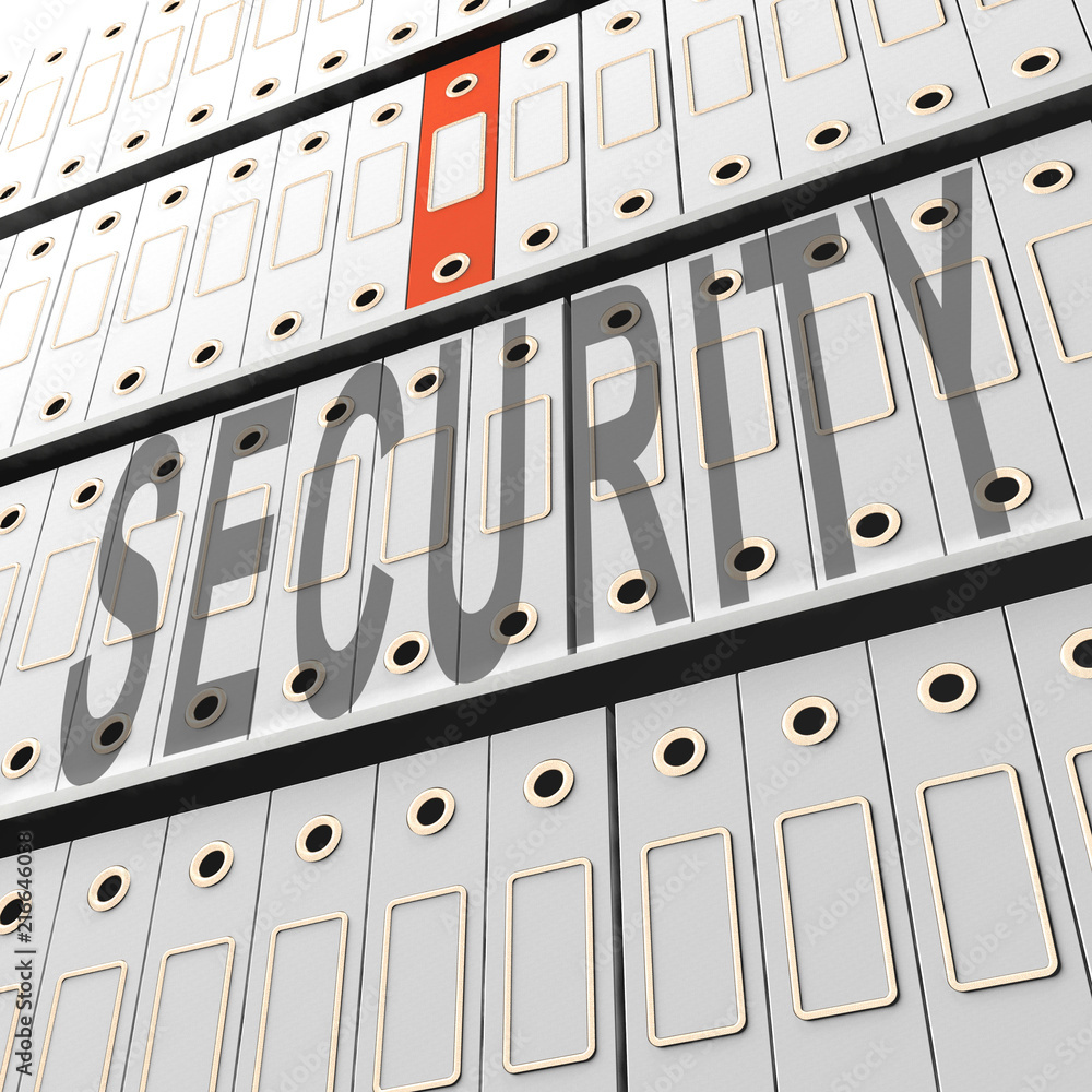 Poster data loss prevention security shield 3d rendering