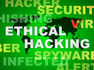 Ethical Hacking Data Breach Tracking 2d Illustration