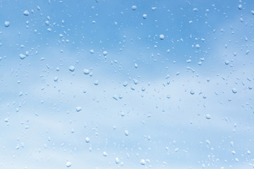 water droplets on the glass