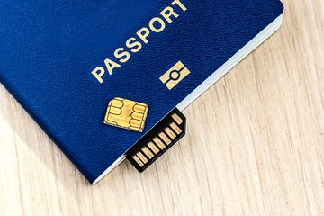 passports red on a white background with the opened lock