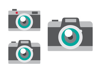 Camera icons set vector illustration. Camera black logo. Camera icons sign