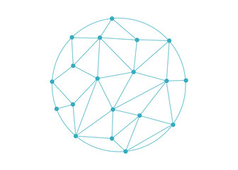 Wireframe 3D mesh polygonal vector sphere. Sphere vector