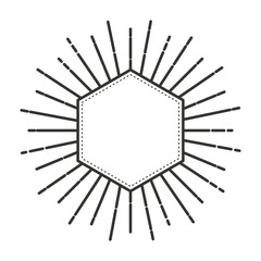 classic frame with burst vector illustration design