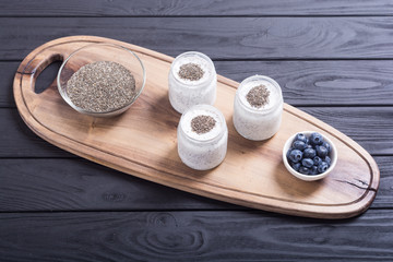 Chia seeds yogyrt pudding
