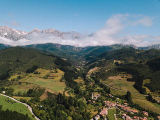 Spain Picos de Europa Mountain Morning Landscape
