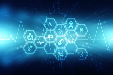 2D illustration medical structure background