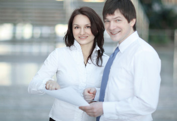 closeup. business people discussing business documents.