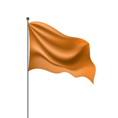Waving the orange flag on a white background