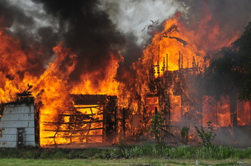 Practice Burn House fire