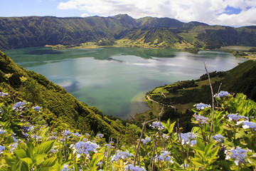 Lagoa das Sete Cidades, twin lakes in Sao Miguel, Azores