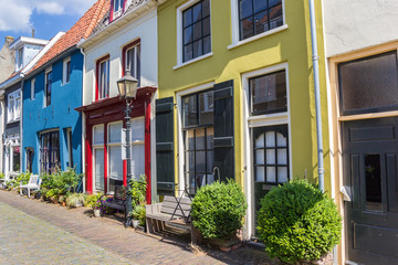 Colorful houses in the historic center of Doesburg, The Netherlands