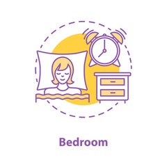 Bedroom concept icon