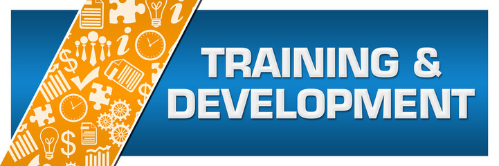 Training And Development Orange Business Element Blue Left Side 