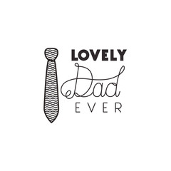 fathers day handmade font with necktie vector illustration design