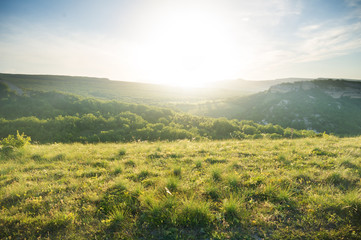 Obraz premium sunrise in mountains