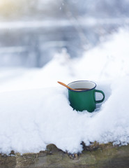 hot tea and cold winter.