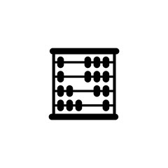 School Mathematics Abacus. Flat Vector Icon illustration. Simple black symbol on white background. School Mathematics Abacus sign design template for web and mobile UI element