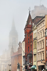 Fototapeta na wymiar Szeroka street in Torun. Poland