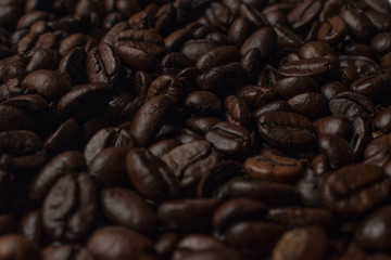 Coffee beans background texture