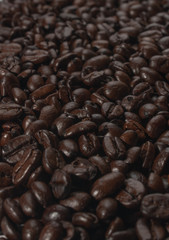 Coffee beans background texture