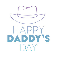 fathers day handmade font with elegant hat vector illustration design