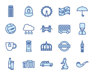 Großbritannien Vector Icon Set © rawku5