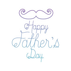 fathers day handmade font with mustache vector illustration design