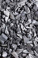 Natural wood charcoal.