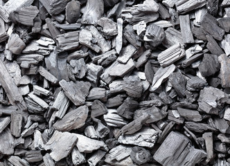 Natural wood charcoal.
