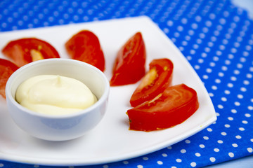 Tasty tomatoes and sauce