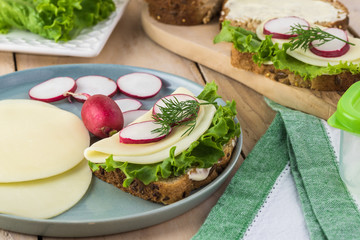 School lunch cheese sandwich.