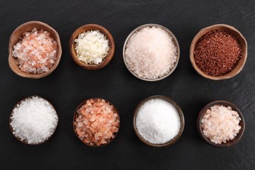 Various types of table salt. - 216668682