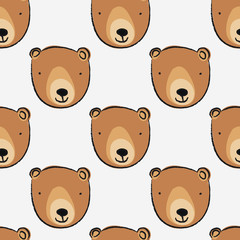 seamless pattern with cute bear