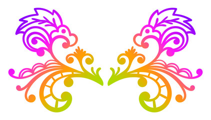 Abstract curly element for design, swirl, curl. Vector illustration.