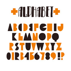 Cute vector alphabet. Nursery print creator