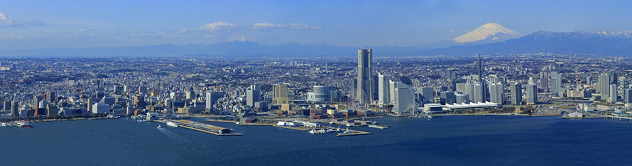 横浜港周辺／みなとみらい空撮