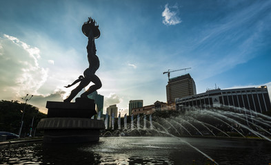 Youth generation spirit statue view: Jakarta, Indonesia - 11 June 2010