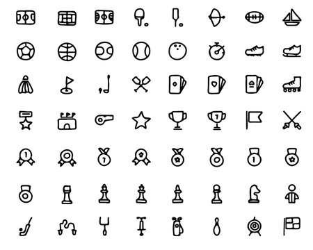 sport hand drawn icon set , designed for web and app