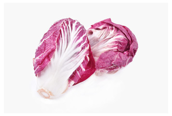 Obraz premium Radicchio, red salad isolated on white background