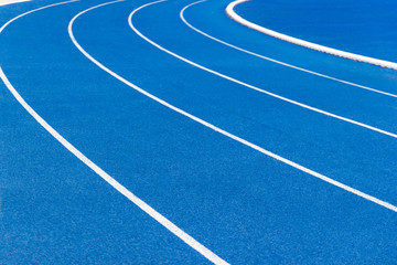 running track blue color  - For fitness or competition Bangkok of Thailand