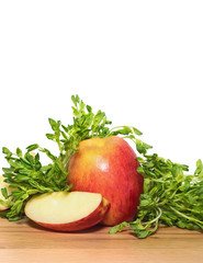 Fruits and vegetables for smoothie for weight loss on a wooden c