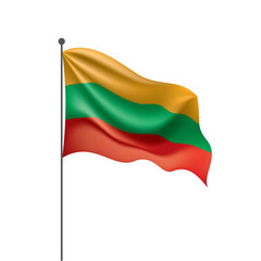 Lithuania flag, vector illustration