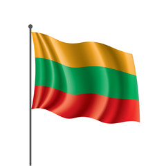 Fototapeta na wymiar Lithuania flag, vector illustration