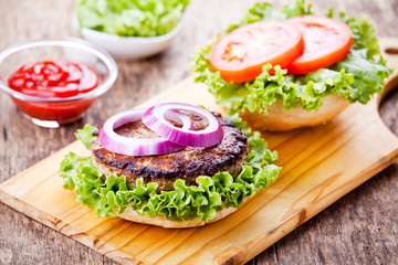 Tasty Homemade Beef Burger