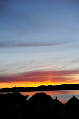 Obraz premium Bergen, Norwegen, Sonnenuntergang, Fjord