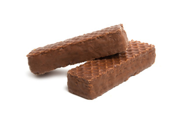 chocolate wafers isolated