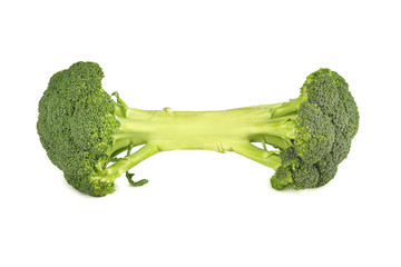A broccoli dumbbell isolated on white background - 216678248