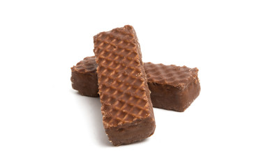 chocolate wafers isolated