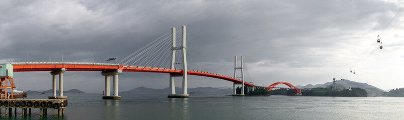 Changseon-Samcheonpo Bridge in Sacheon city in Korea